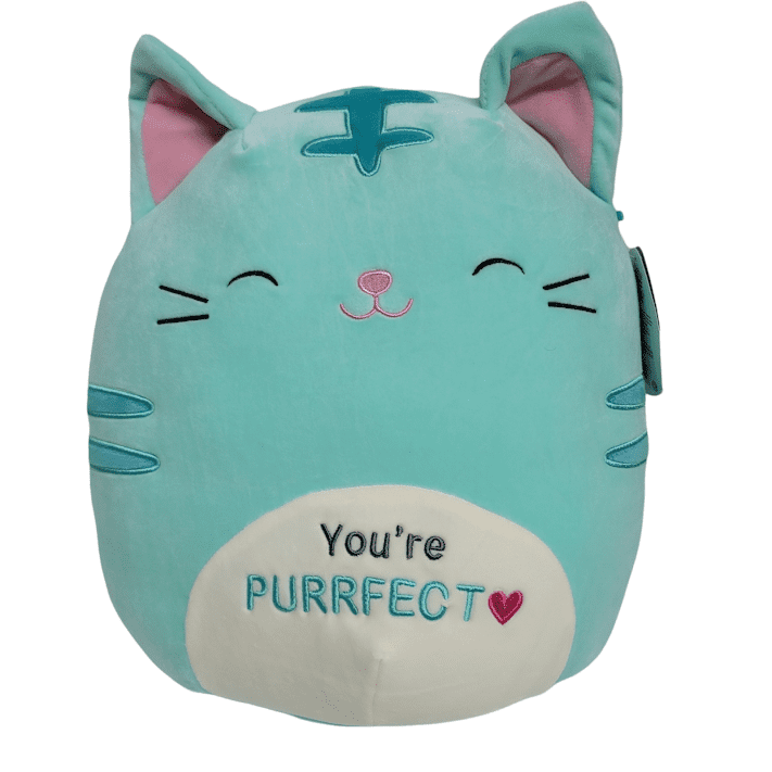 Squishmallows Official Kellytoys Plush 12 Inch Jules the Cat (Valentines Edition) Ultimate Soft Stuffed Toy