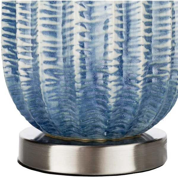 Chiarina Navy/ White Ceramic Table Lamp