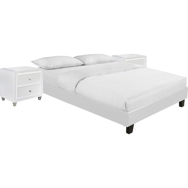 Acton Low-Profile Platform Bed with nightstand - - 30885432