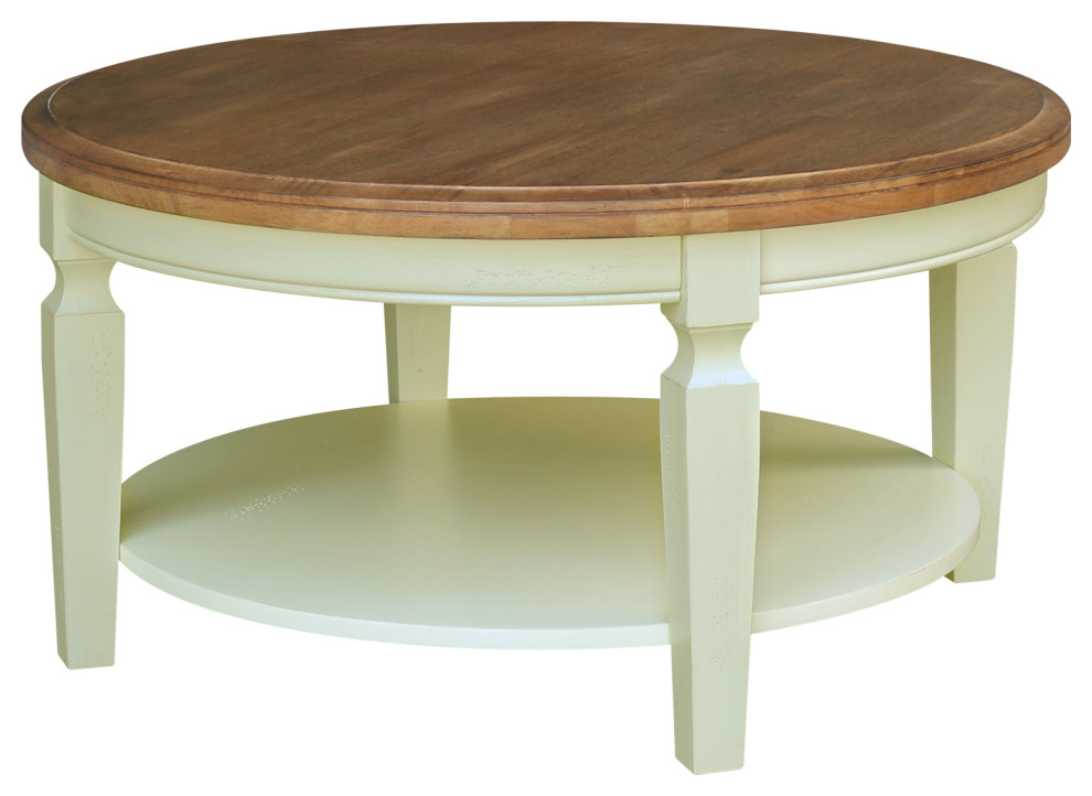 Vista Round Coffee Table   Transitional   Coffee Tables   by International Concepts  Houzz