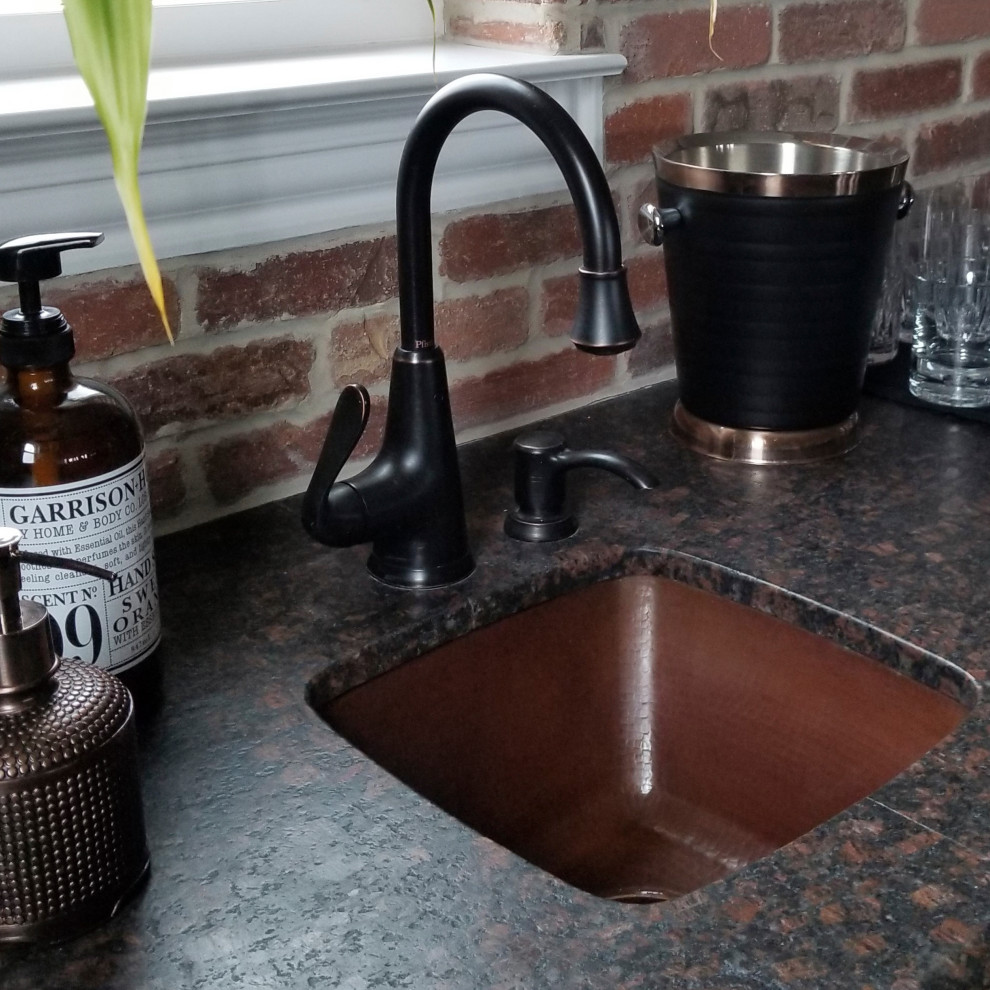 San Salvador Copper Bar Sink   Traditional   Bar Sinks   by Novatto  Houzz