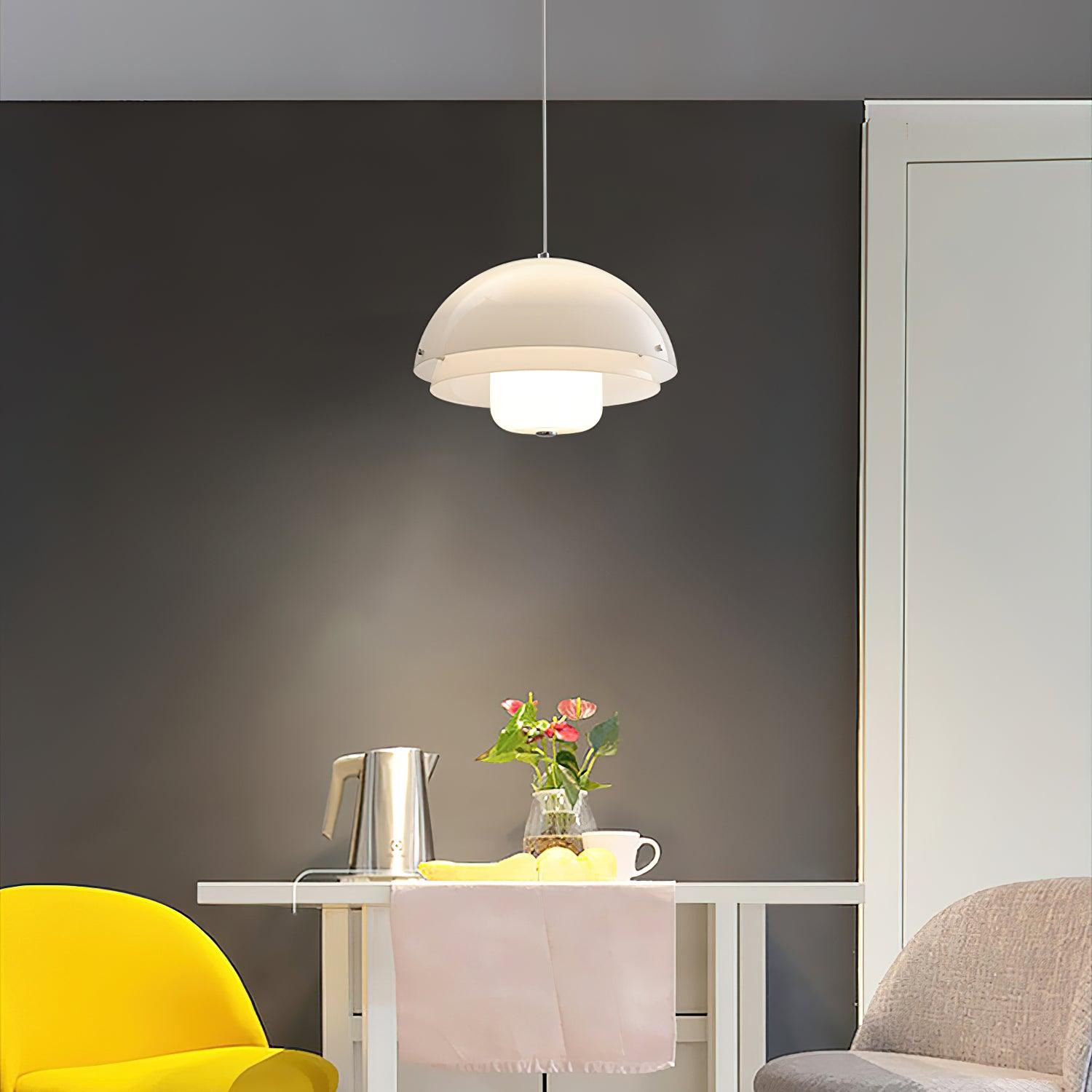 Milk White Layer Pendant Lamp