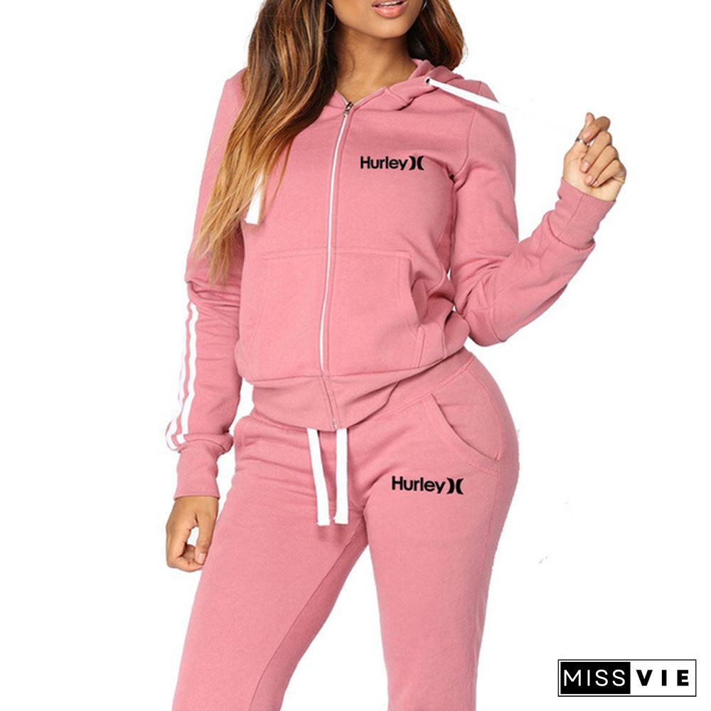 Autumn Fashion Women Outdoor Sweatshirt and Pants Set Lady Casual Zipper Coat Two Piece Sport Jacket Jogging Suit workout clothes 3colour S-XXL S-2XL