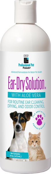 Professional Pet Products Ear-Dry Solution with Aloe Vera Dog and Cat Ear Cleaner