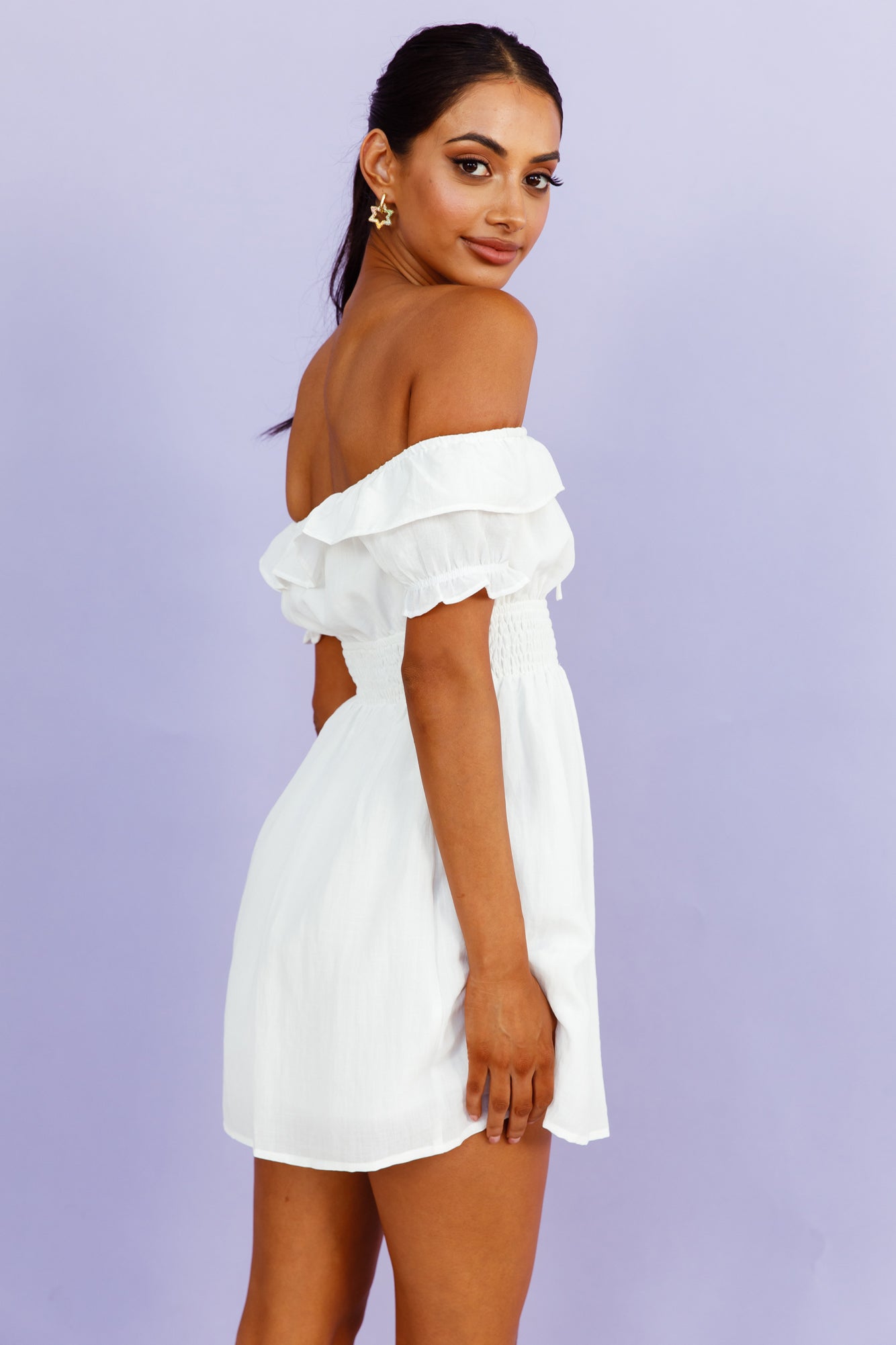 Glowing Weekend Dress White