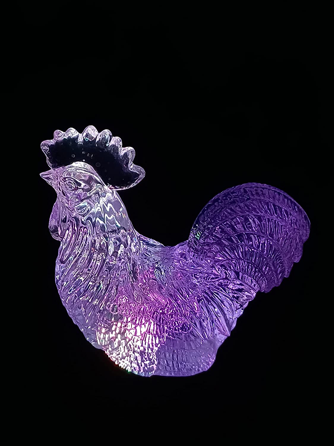 3 PCS Solar Color Changing ROOSTER Style Garden Stake Light