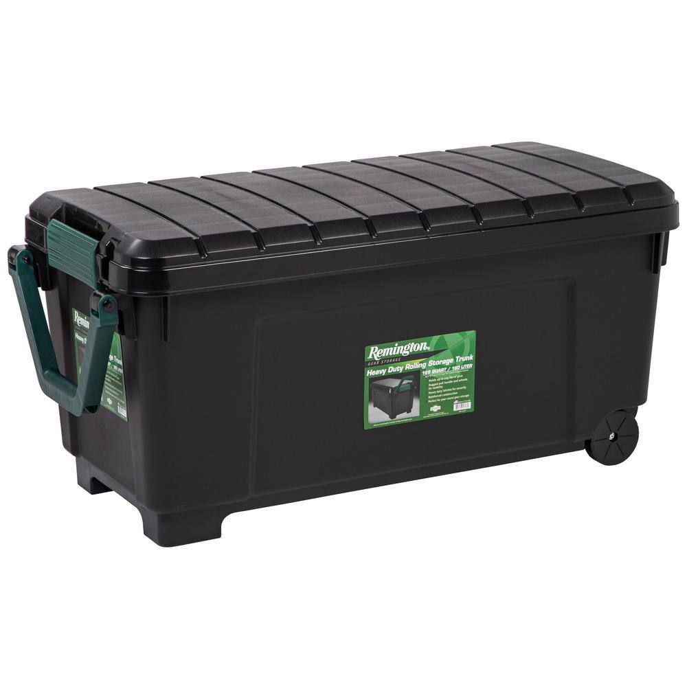 IRIS 169 qt. Remington Store-It-All Tote Storage Bin in Black 296003