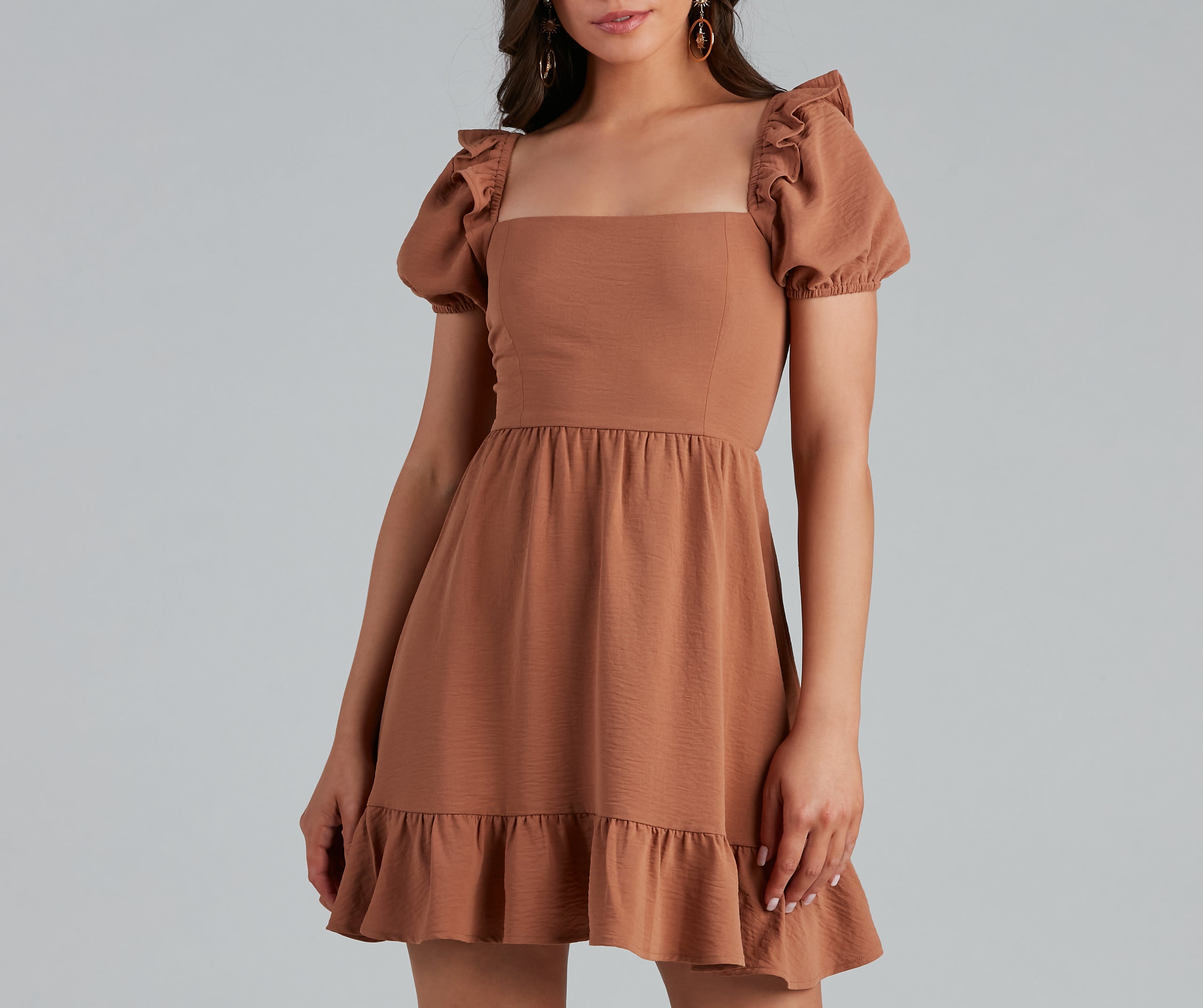 Charmed By Ruffles Short A-Line Dress