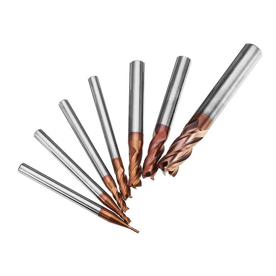 1-8mm 4 Flutes Tungsten Carbide End Mill Cutter Hrc55 Altin Coating End Mill Cutter Cnc Tool