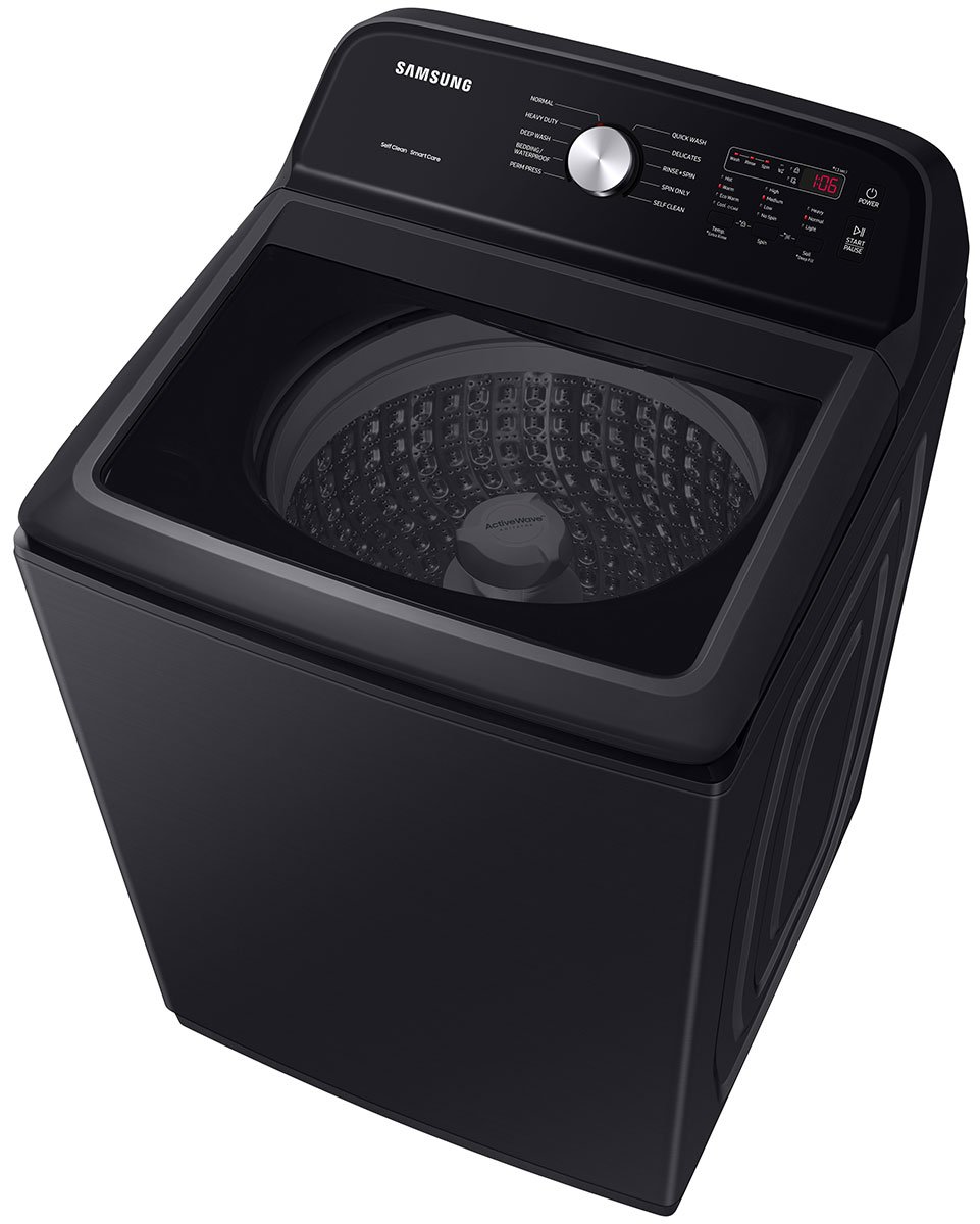  4.9 Cu. Ft. Brushed Black Large Capacity Top Load Washer With ActiveWave Agitator And Deep Fill