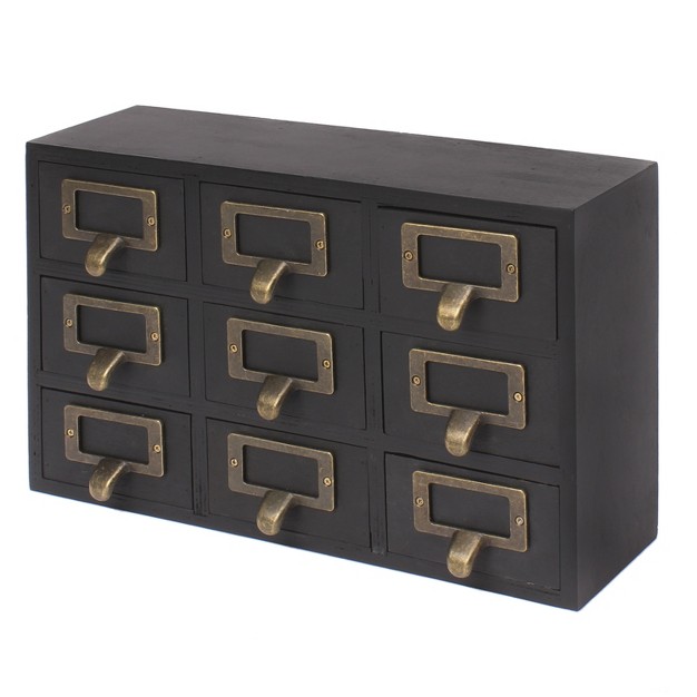 Kate And Laurel Apothecary Wood Desk Drawer Set 9 Drawers