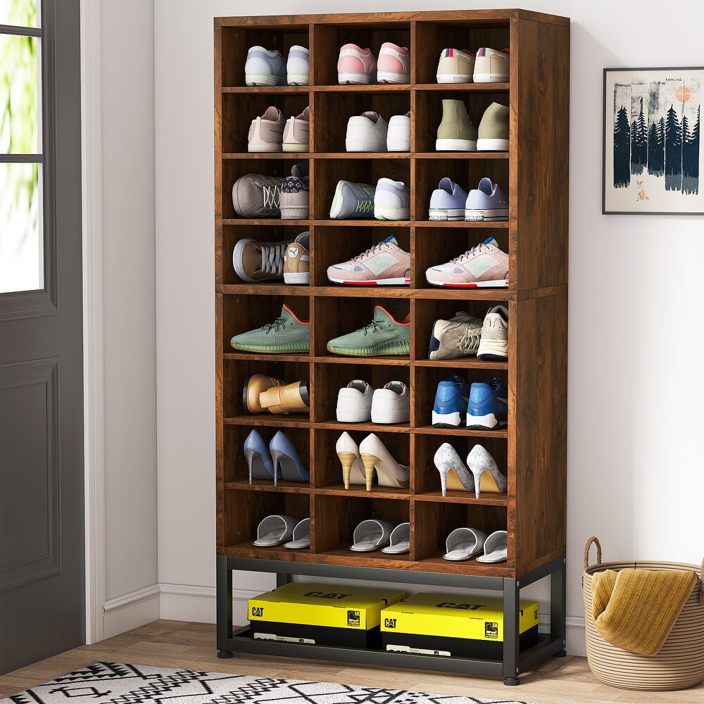 Shoe Storage Rack  24 Pair Shoe Storage Cabinet for Entryway   N/A