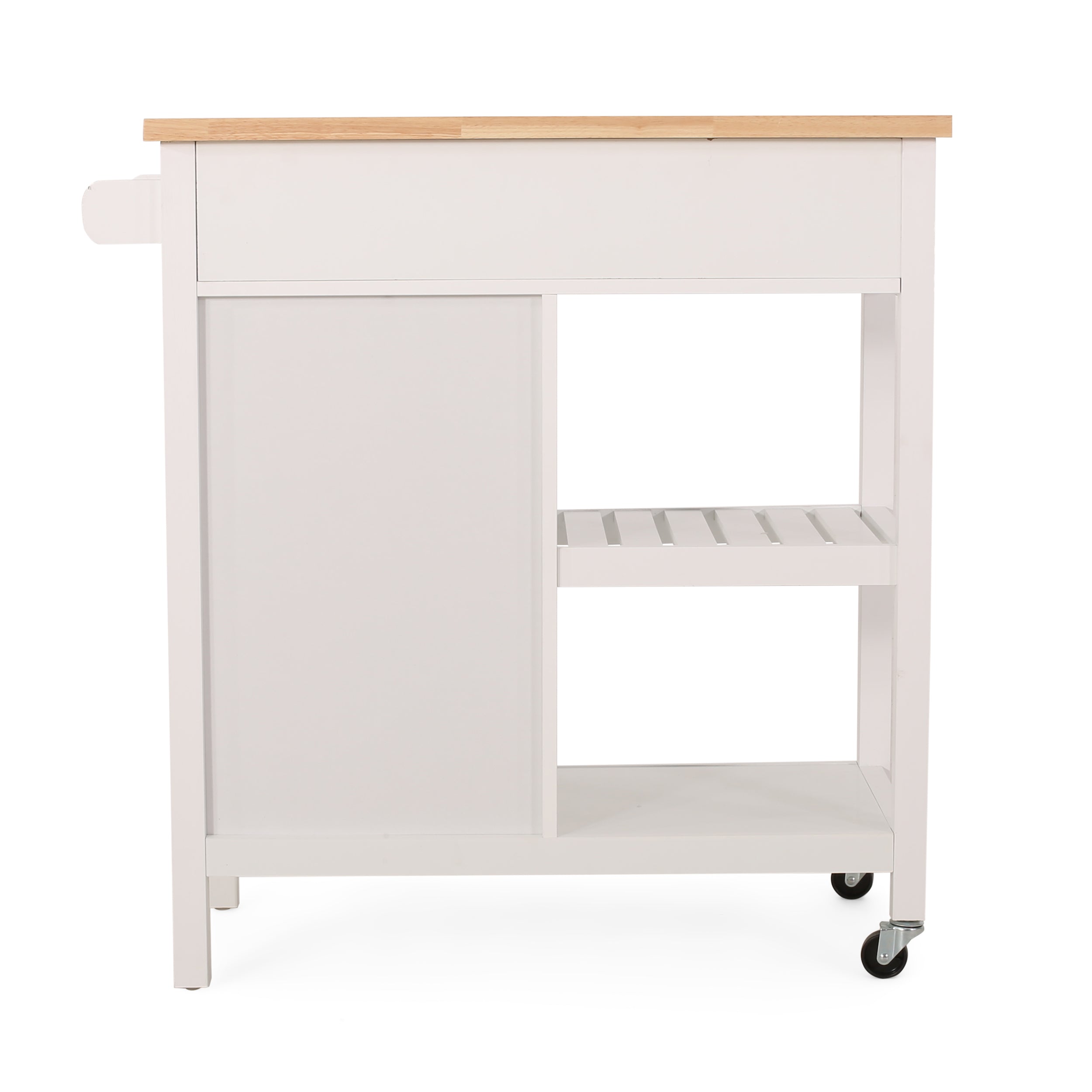 Aidah Contemporary Kitchen Cart with Wheels