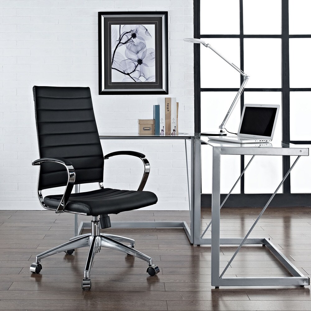 Jive Ribbed High Back Tall Executive Swivel Office Chair With Arms