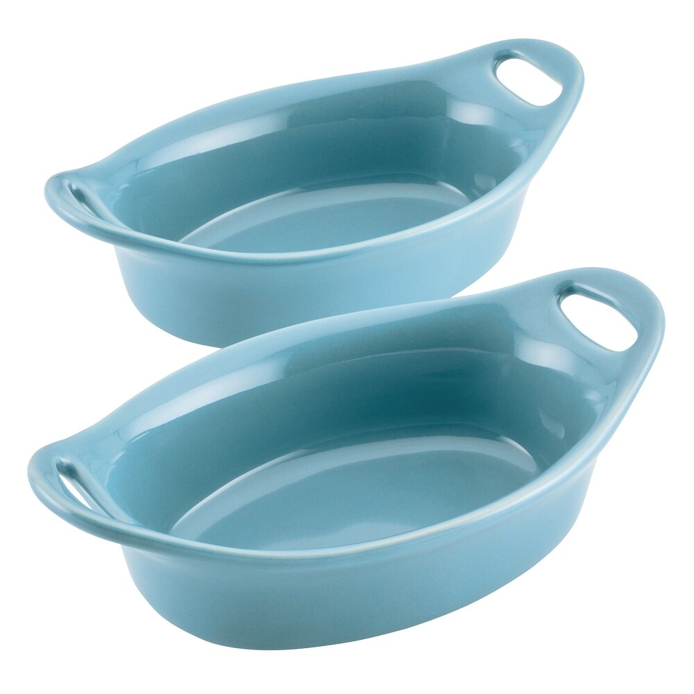 Rachael Ray Ceramics Oval Au Gratin Set  2 Piece