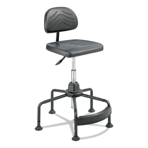 Safco Task Master Economy Industrial Chair， Supports Up to 250 lb， 17 to 35 Seat Height， Black (5117)