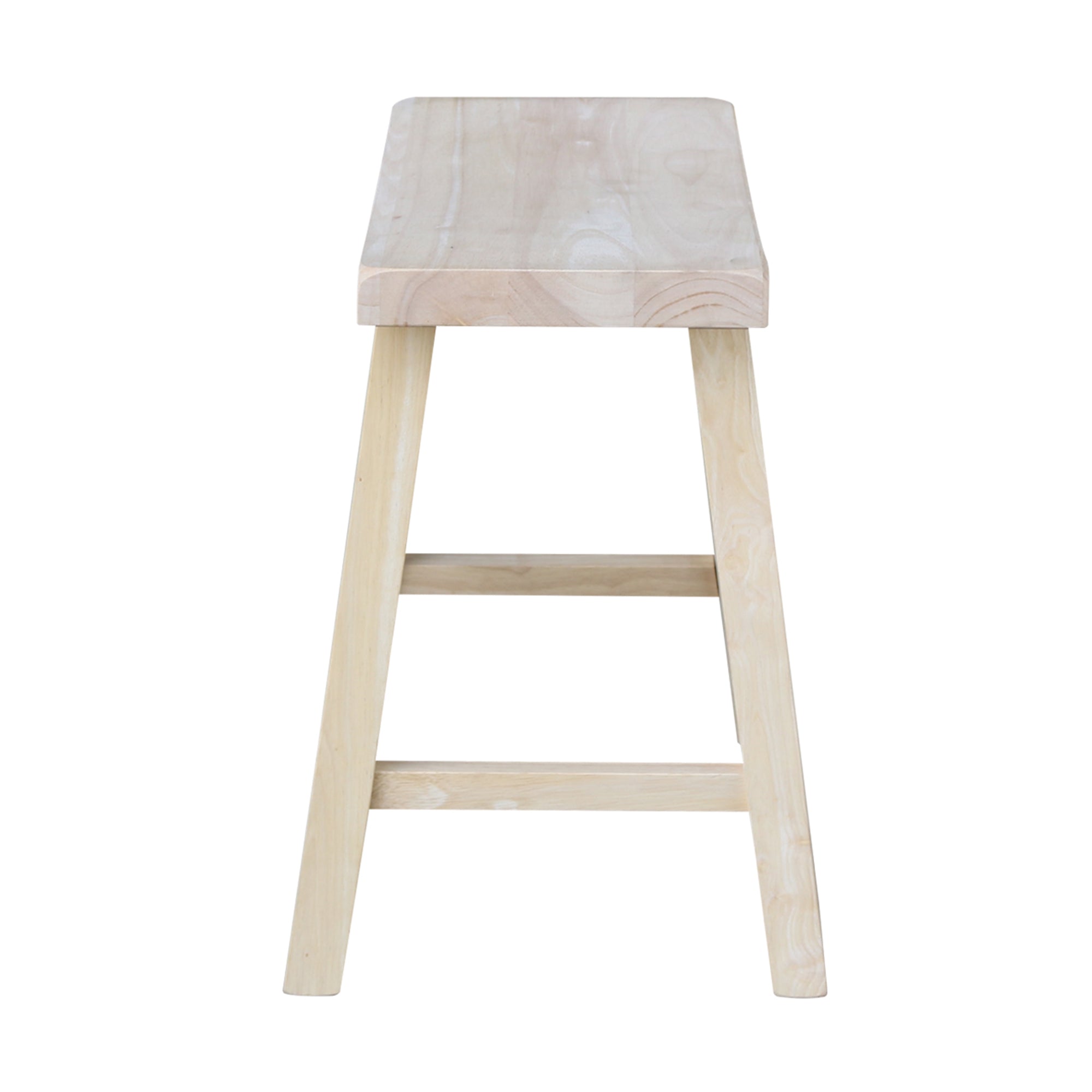 International Concepts Unfinished Solid Wood Backless 18 in. High Indoor Stool