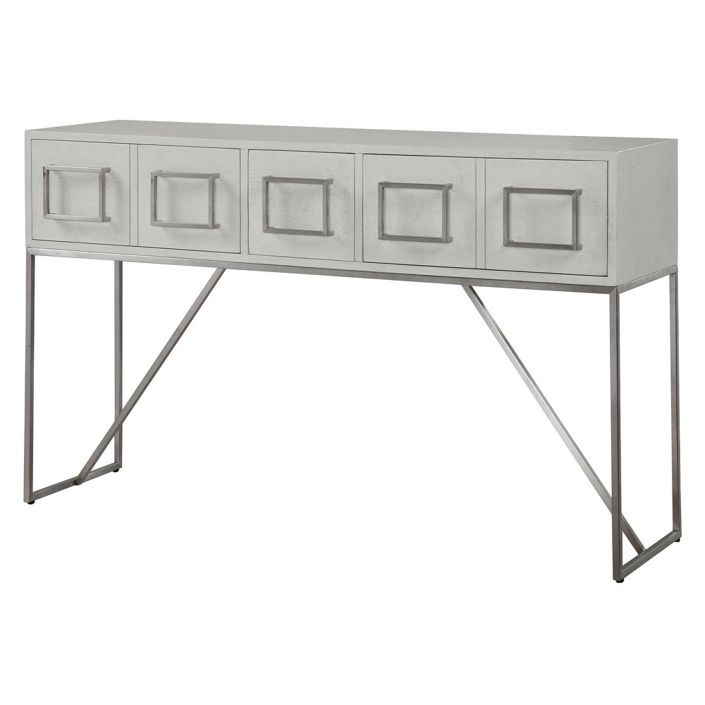 Uttermost Abaya White Console Table