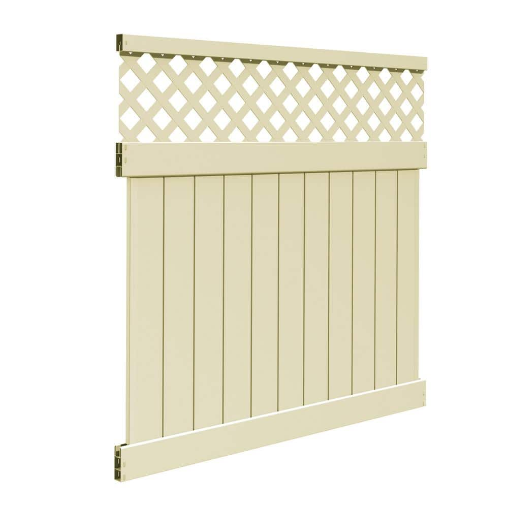 Barrette Outdoor Living Valley 6 ft. H x 6 ft. W Sand Vinyl Fence Panel Kit 73014381