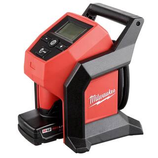 MW M12 12-Volt Lithium-Ion Cordless Electric Portable Inflator Kit with 4.0 Ah Battery and Charger 2475-21XC