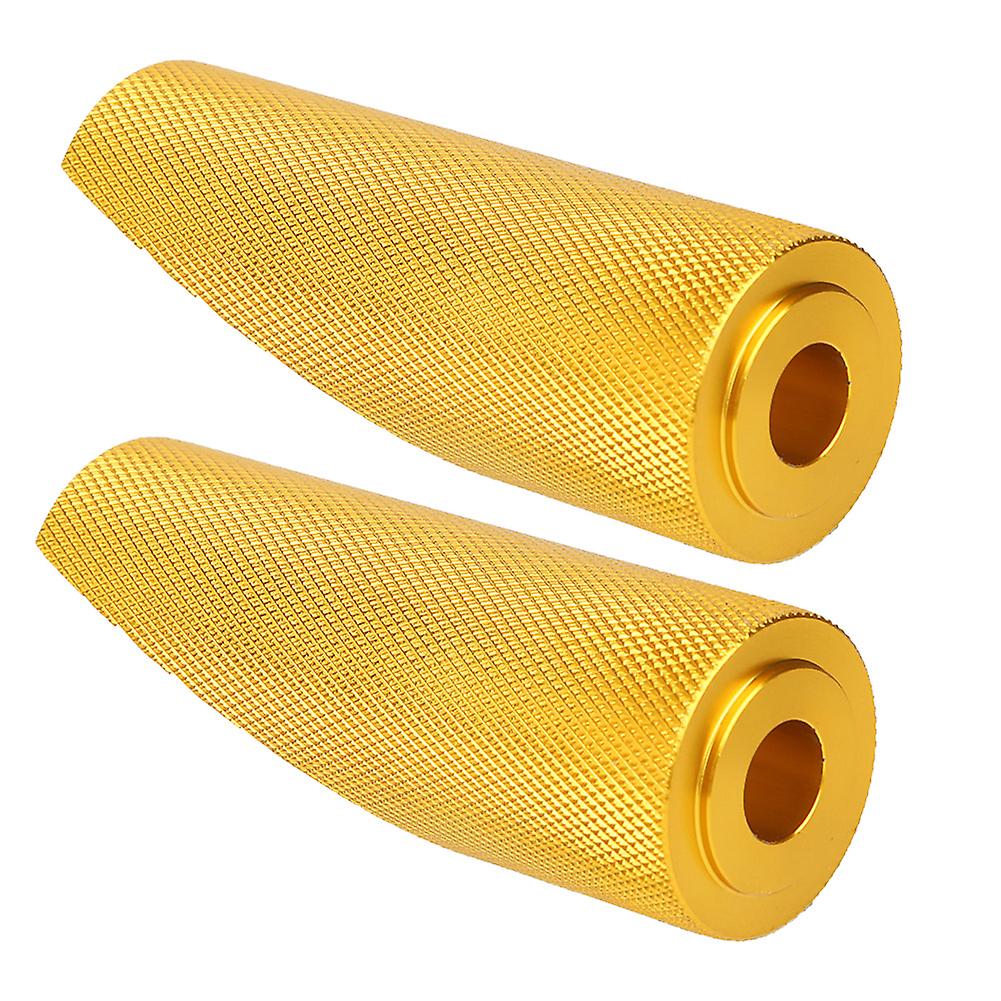 2pcs Motorcycle Aluminum Foot Pegs Footboard Replacement Fit For Honda(golden)