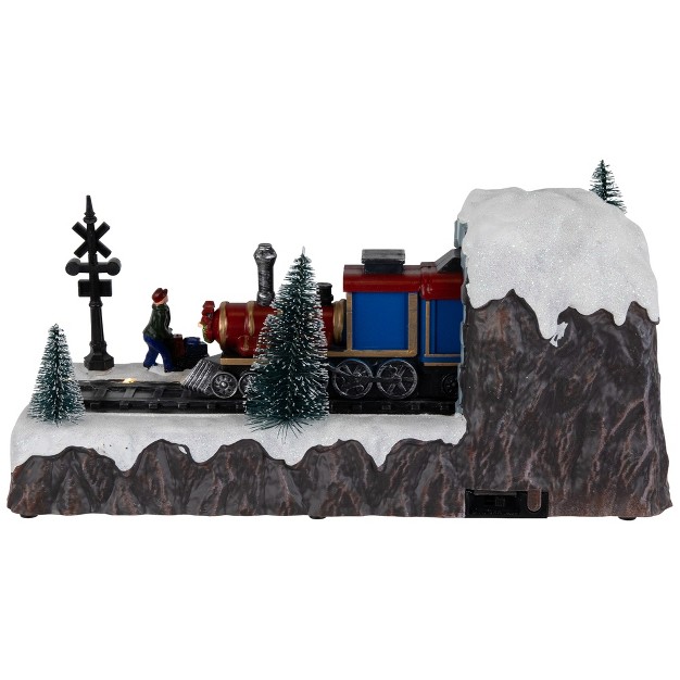 Led Lighted And Musical Christmas Village Train Decoration