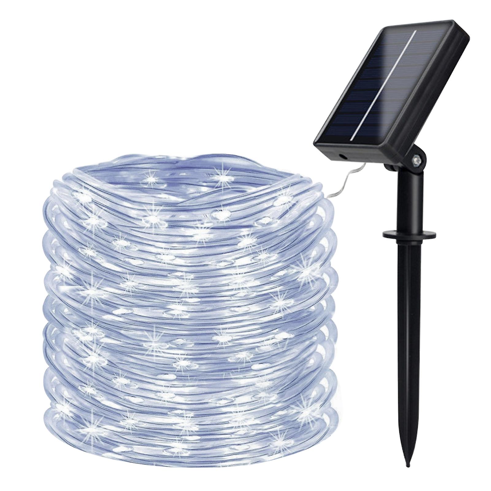 Leds Solar Rope Lights Outdoor 8 Modes Waterproof Tube Lamp With Touching Switch For Garden Yard Fence Walkway Festival Party