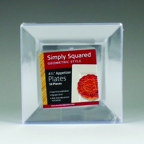 Maryland Plastics 4.75 Simply Squared Appetizer P...