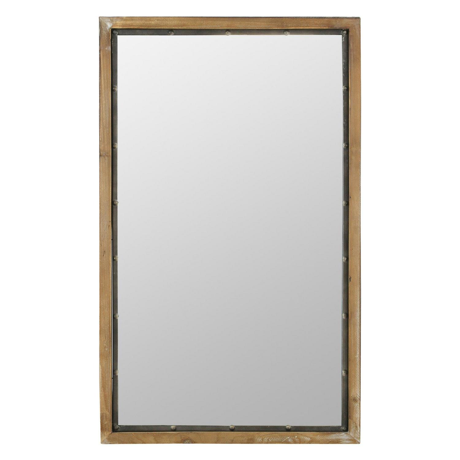 Marlon Rustic Wood Wall Mirror