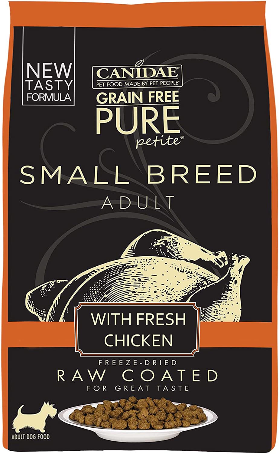 Canidae PURE Petite Limited Ingredient Premium Small Breed Adult Dry Dog Food， Grain Free， Chicken， Premium Clean Proteins 10 Pound