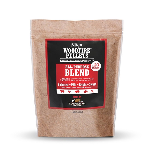 Ninja Woodfire 2lb Bag Pellets All Purpose Blend Made For Ninja Woodfire Grills Xskop2rl