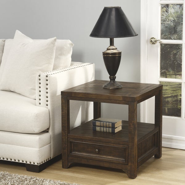 Carbon Loft Helcar Solid Wood End Table - 24