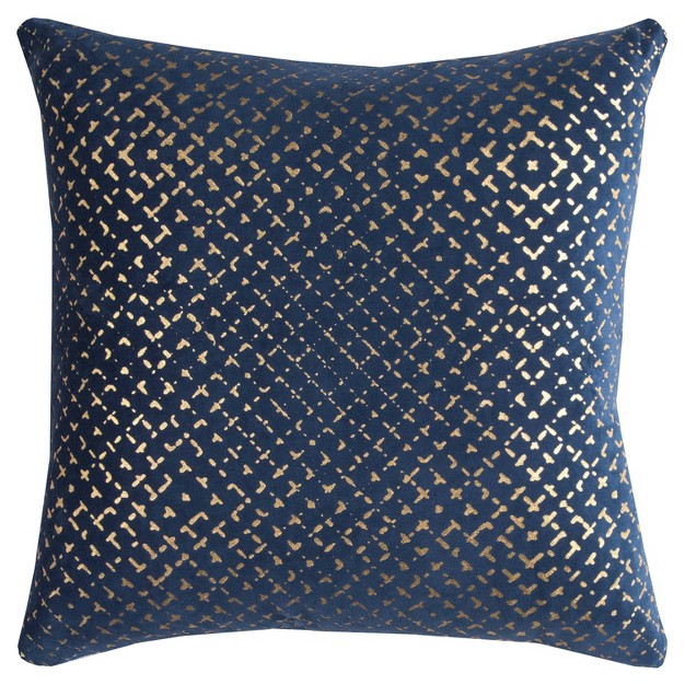 Oversize Shiny Geometric Square Throw Pillow Cover Rizzy Home