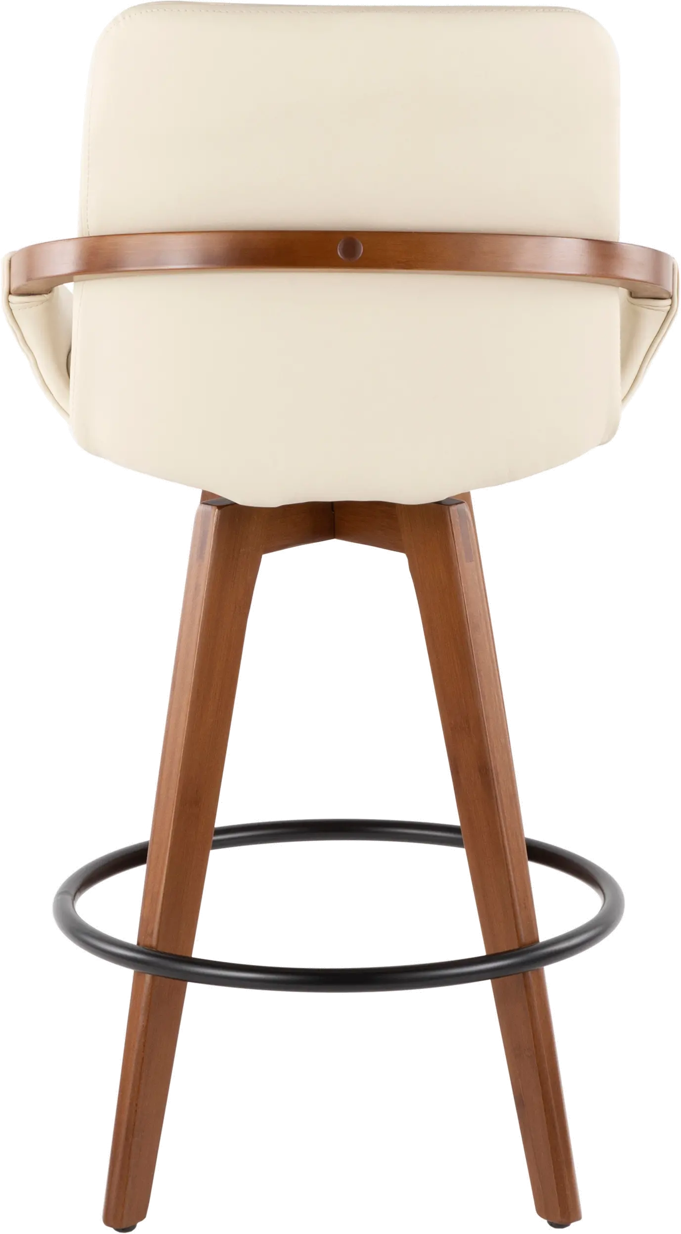 Cosmo Cream and Brown Counter Height Stool