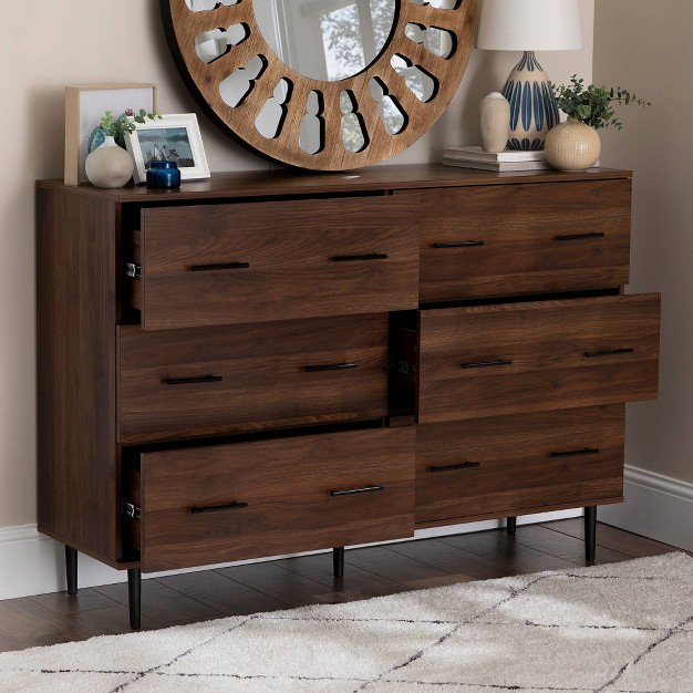 Higgins Modern Horizontal 6 Drawer Dresser Saracina Home