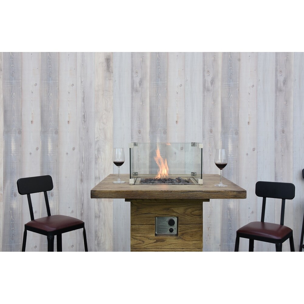 Elementi Rova Outdoor Bar Fire Pit Table 34\