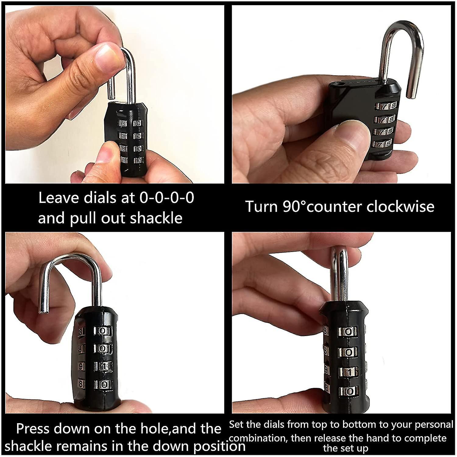 Combination Padlock Heavy Duty Combination Lock - 4 Digit Combination Lock