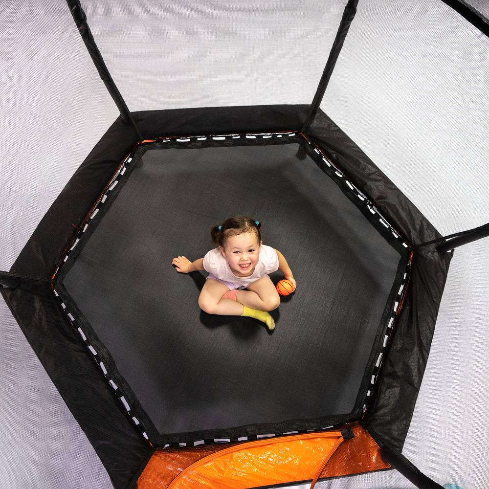 JumpKing 7 ft. Hexagonal ZorbPOD with hardback hoop and ball JK7HXZP
