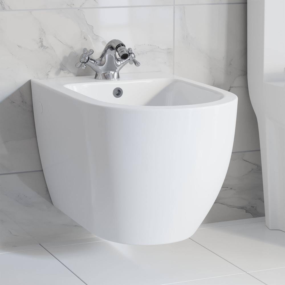 Swiss Madison St. Tropez Wall Hung Elongated Bidet in Glossy White SM-BD226