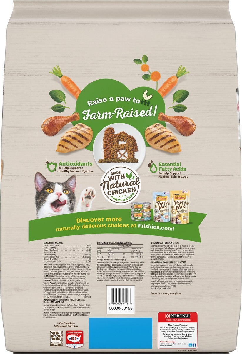 Purina Friskies Farm Favorites With Chicken Dry Cat Food