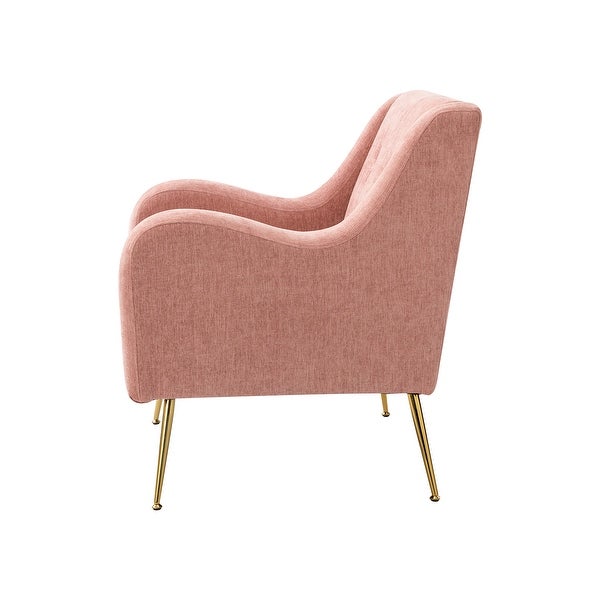 Hyperboreüs Upholstery Accent Armchair with Tufted Back by HULALA HOME