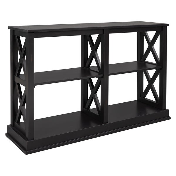 Console Table with 3-Tier Open Storage Spaces， Narrow Sofa Entry Table for Living Room， Entryway and Hallway