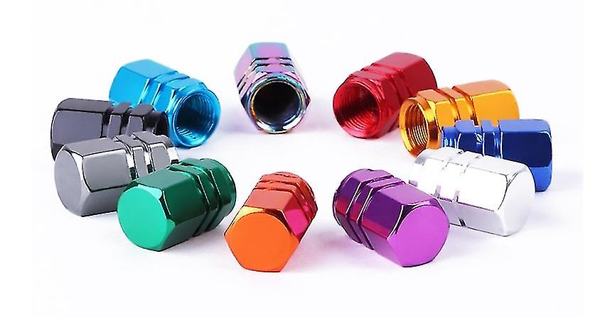 Aluminum Alloy Car Tire Valves Cover Colorful Car Tyre Valves Stem Cover Dust Tyre Valves Airtight Cover