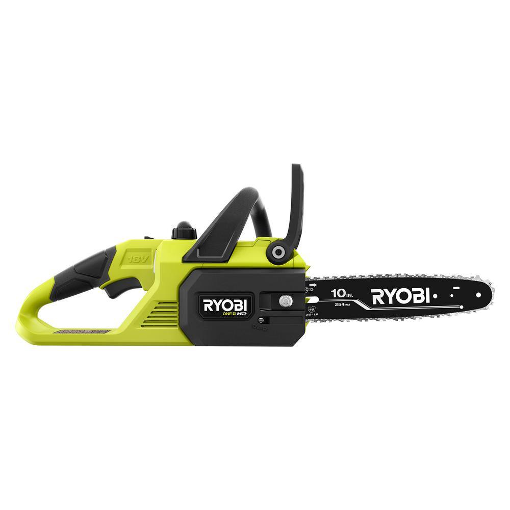 RYOBI ONE+ HP 18V Brushless 10 in. Battery Chainsaw (Tool Only) P2502BTL