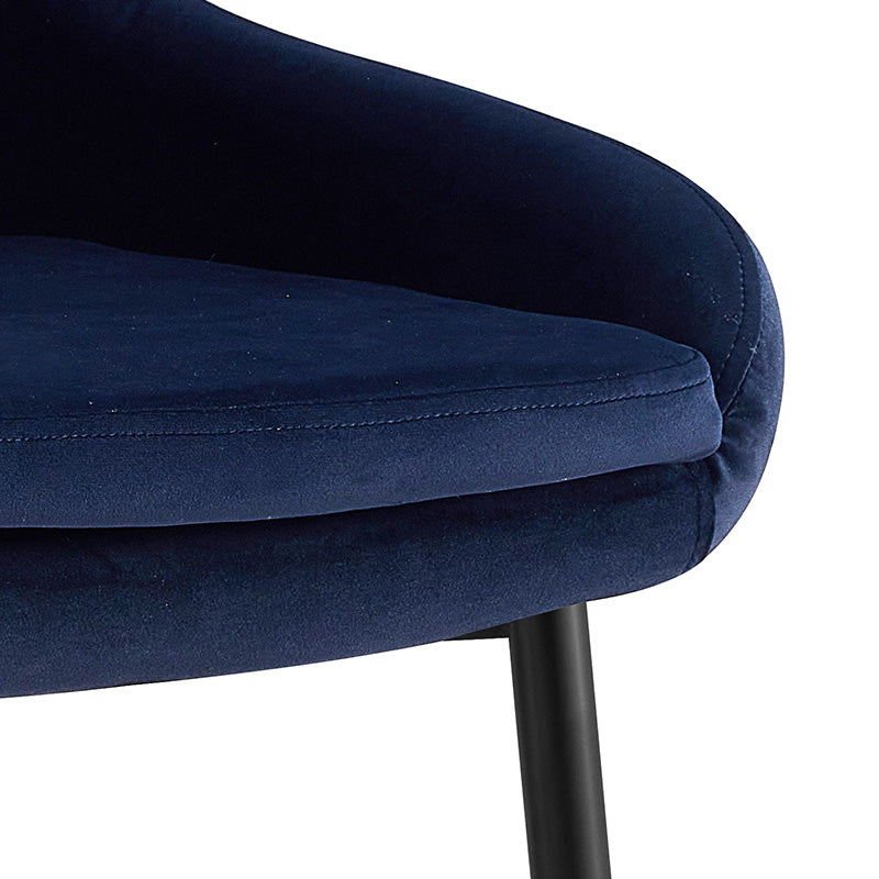 STUART Velvet Dining Chair - Blue