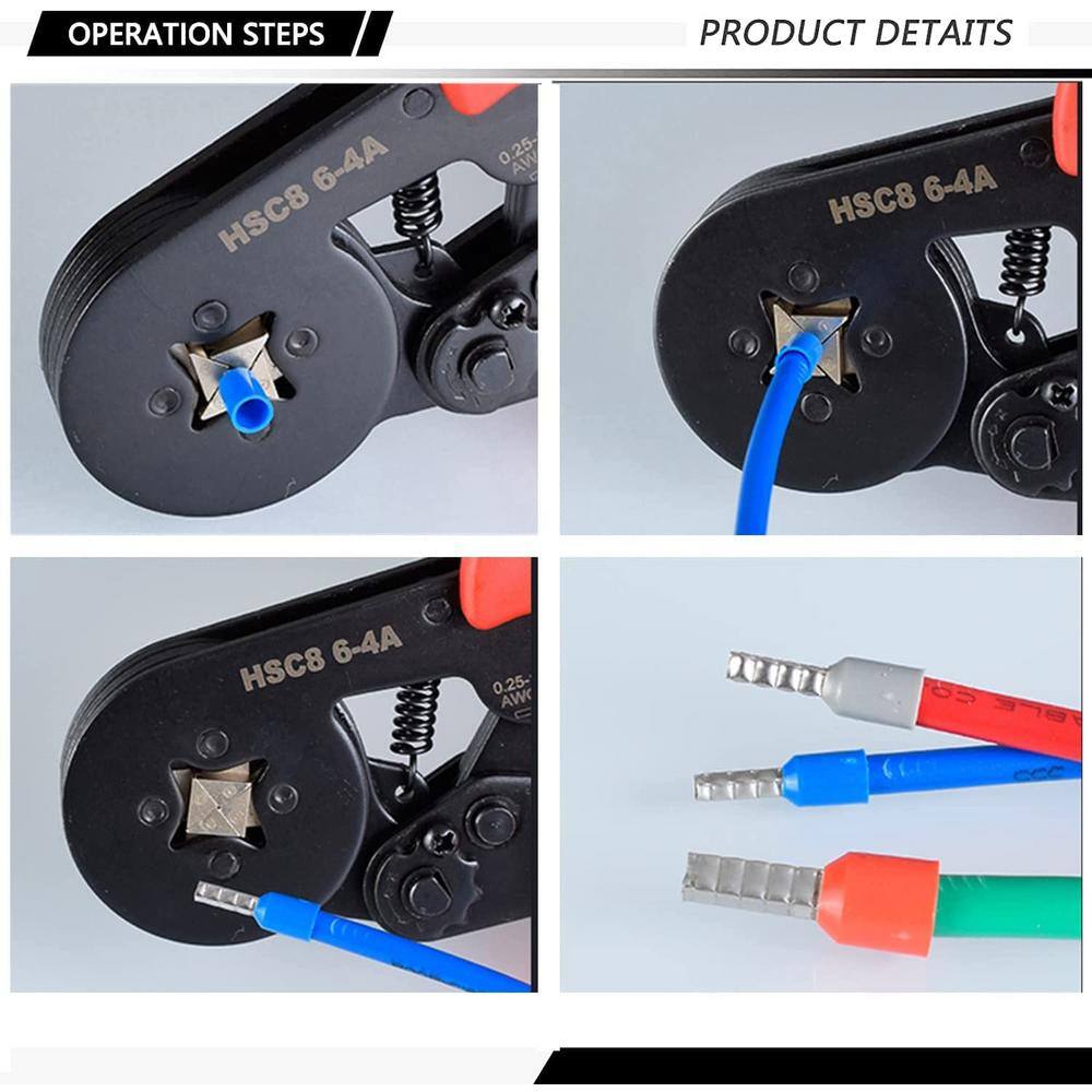 NEWHOUSE ELECTRIC Ferrule Crimping Tool Kit with Wire Crimper 1200pcs Terminal End Connectors 9 in. FTK1200