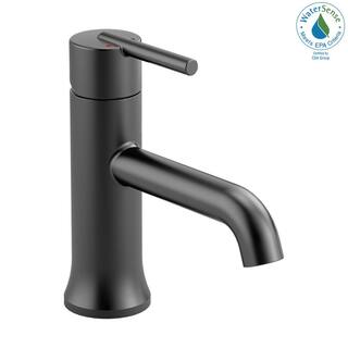 Delta Trinsic Single Hole Single-Handle Bathroom Faucet in Matte Black 559LF-BLLPU