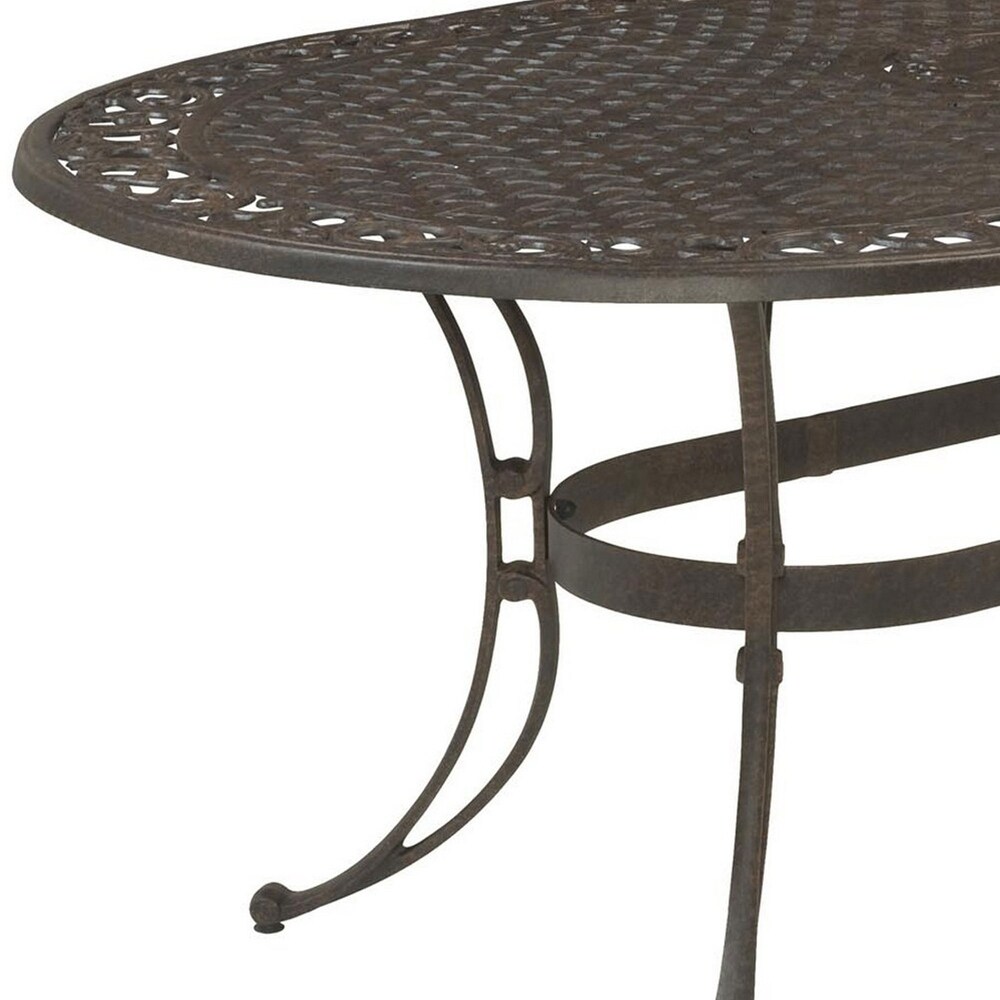 Sanibel Bronze 7 Piece Outdoor Dining Set  Table and 6 Swivel Chairs