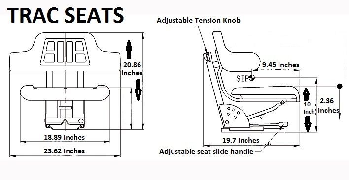 Blue Tractor Suspension Seat Fits Ford /New Holland 5000， 5600 5610 5900 5910