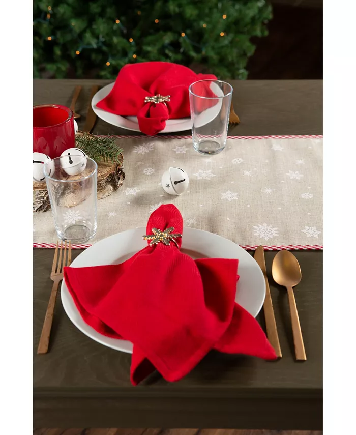 Design Imports Reindeer Embroidered Table Runner